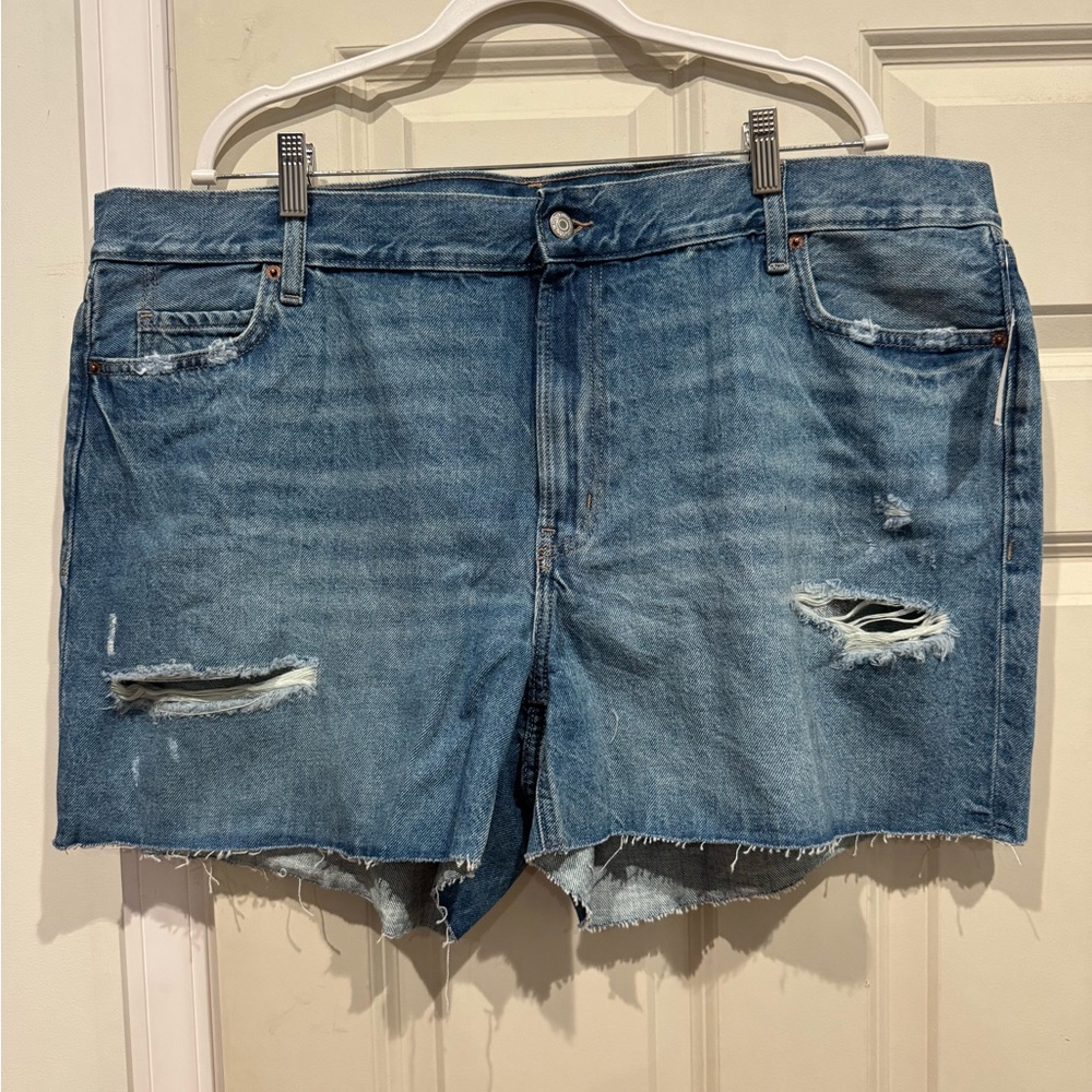 Old Navy Blue Jean Shorts Distressed Cut-Off